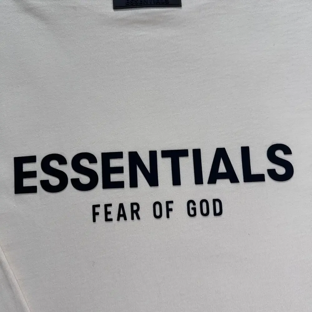 Fear of God Esssentials Long Sleeve T- Shirt Cream XXS Minimal  Logo Back Unisex
